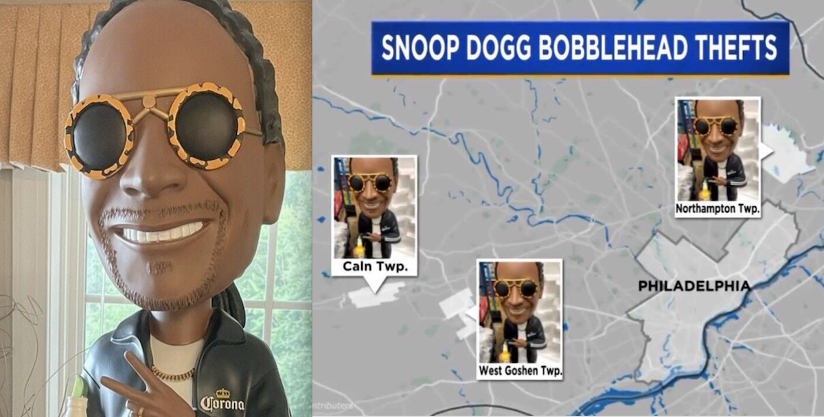 スヌープ・ドッグのボブルヘッド人形がアメリカ各地で盗まれる。相次ぐ